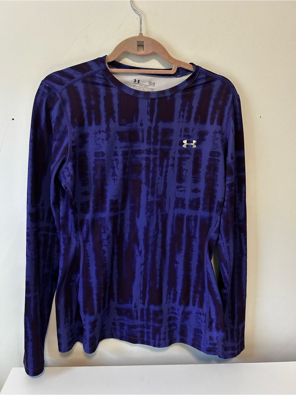 Under Armour Deep Purple Tie-Dye Long Sleeve Performance Shirt